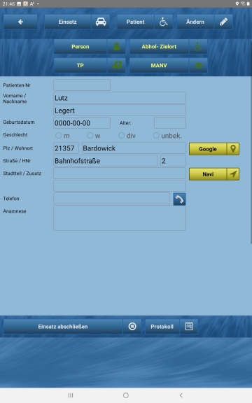 tab blau patient k